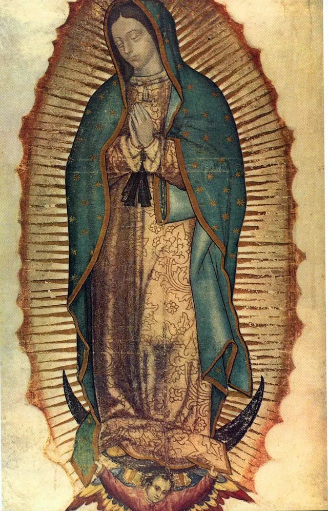The image of Our Lady of Guadalupe venerated in Mexico City.