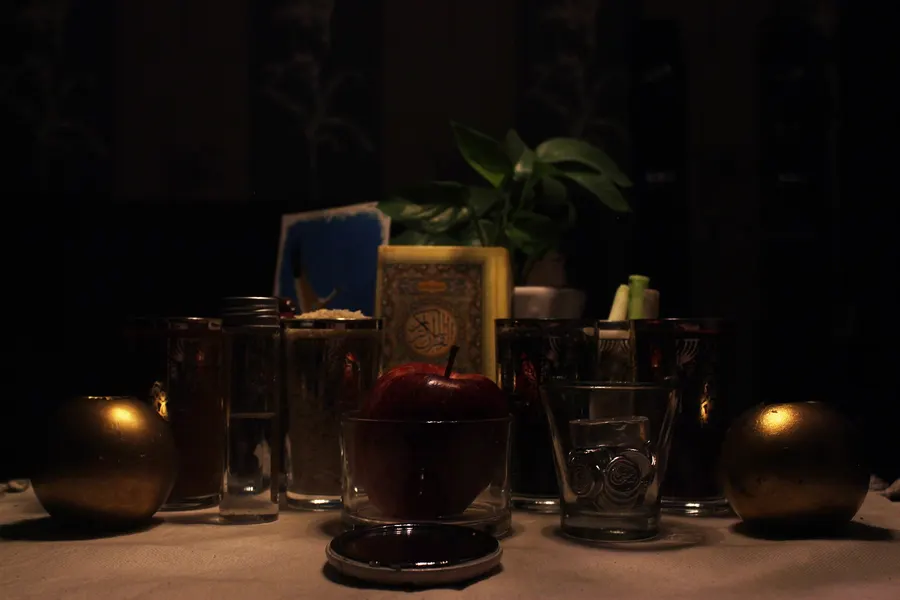A haft-sin table set for Nowruz, 2023.