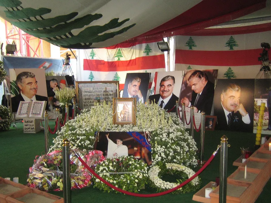 The memorial shrine to Rafik Hariri in central Beirut, September 2005.