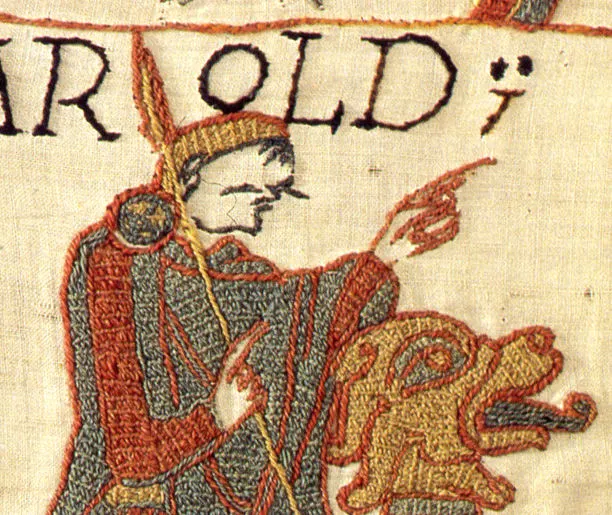 Harold, named above his head in the Bayeux Tapestry.