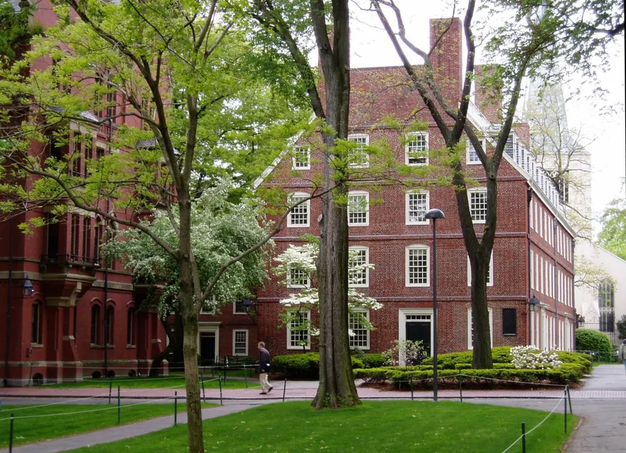 Massachusetts Hall, built in 1720 and the oldest surviving building at Harvard.