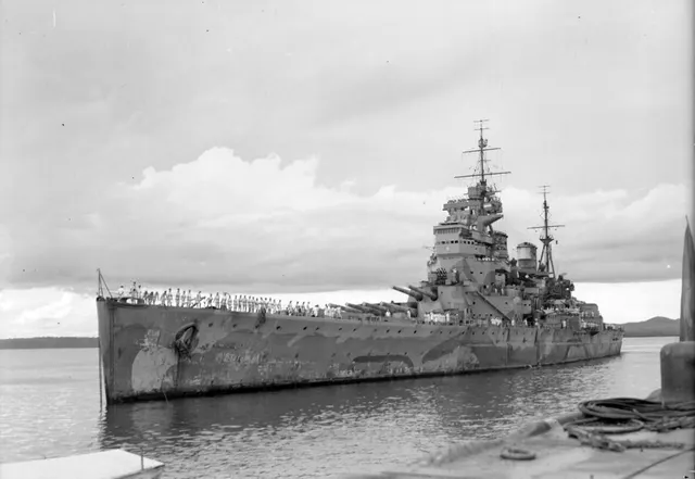 HMS Prince of Wales, photographed before her loss.