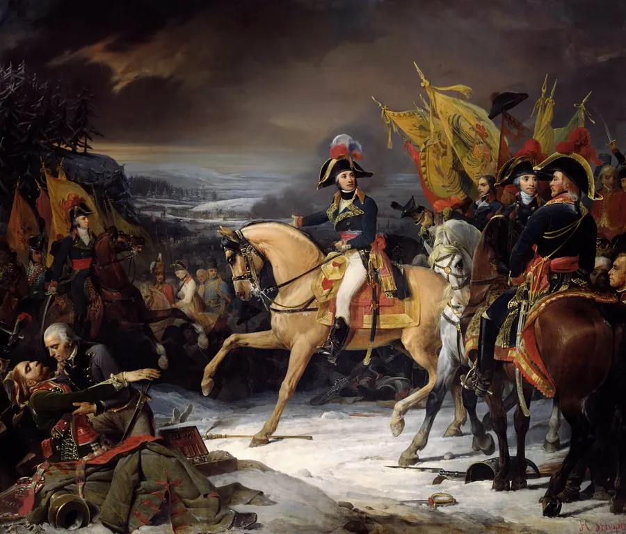 Moreau at the Battle of Hohenlinden, painted by Henri Frédéric Schopin.
