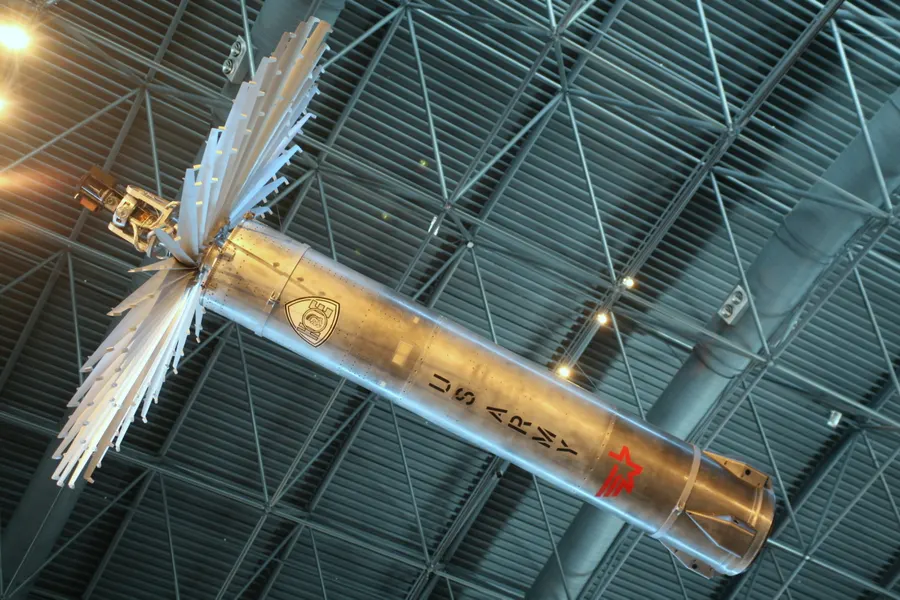 A test vehicle from the US Army's Homing Overlay Experiment, built to destroy a missile by hitting it.