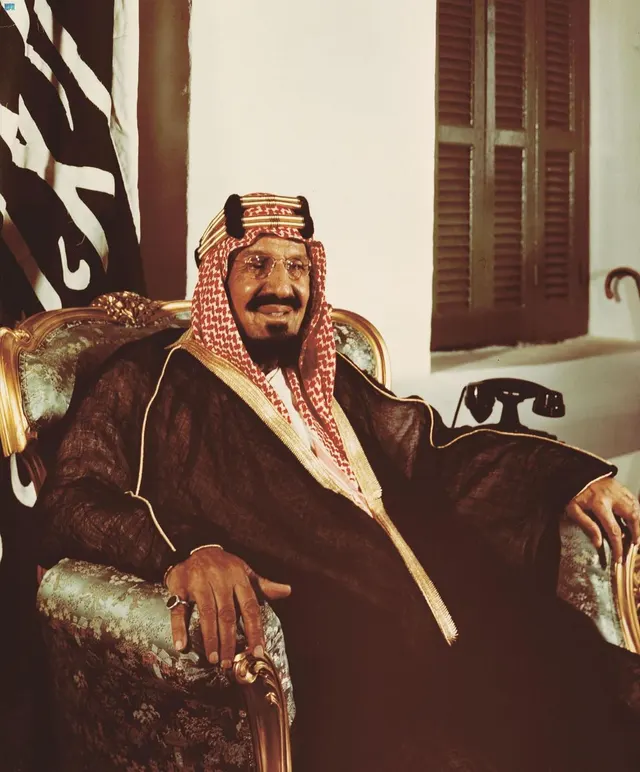 Ibn Saud, founder of the Kingdom of Saudi Arabia.