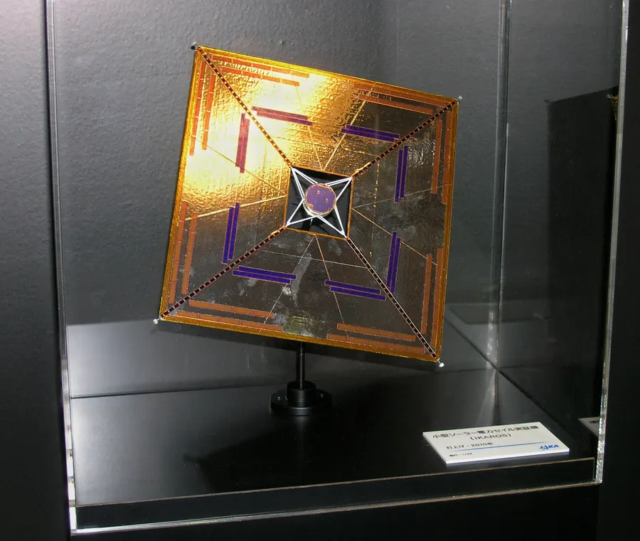 A model of IKAROS at the International Astronautical Congress in Prague, 2010.