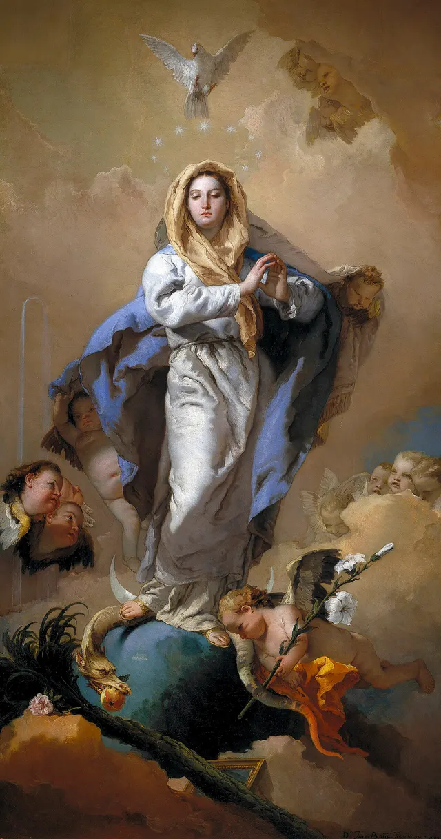 The Immaculate Conception, painted by Giovanni Battista Tiepolo.
