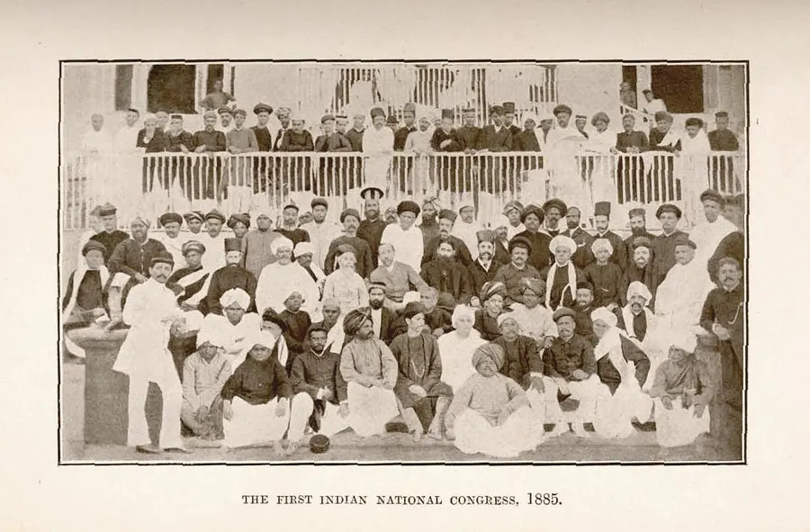 Delegates to the first Indian National Congress in Bombay, 1885.