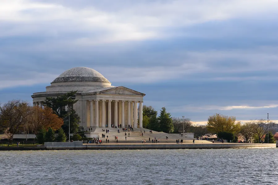 The Jefferson Memorial across the Tidal Basin, Washington, 2017.