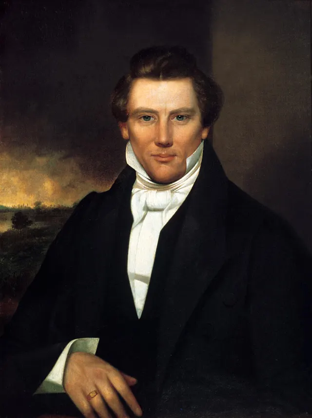 Joseph Smith, in a portrait owned by his son Joseph Smith III.
