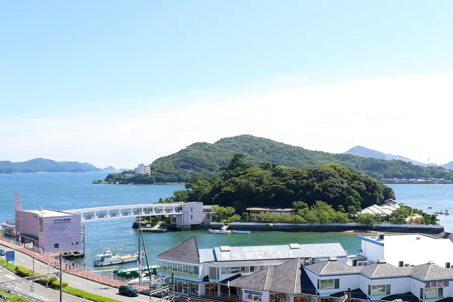 Mikimoto Pearl Island in Toba Bay, Japan, now home to a museum of the cultured pearl