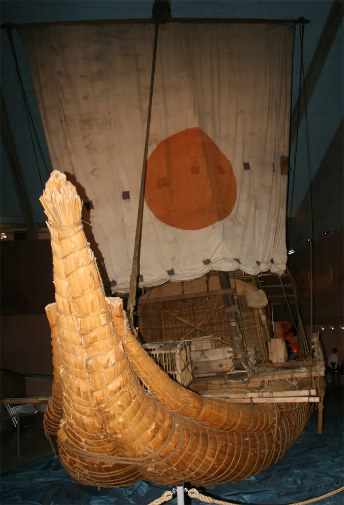 The papyrus boat Ra II on display in the Kon-Tiki Museum in Oslo