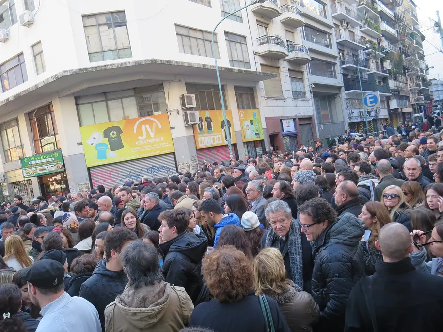Crowds in Buenos Aires at the commemoration of the AMIA bombing in 2014
