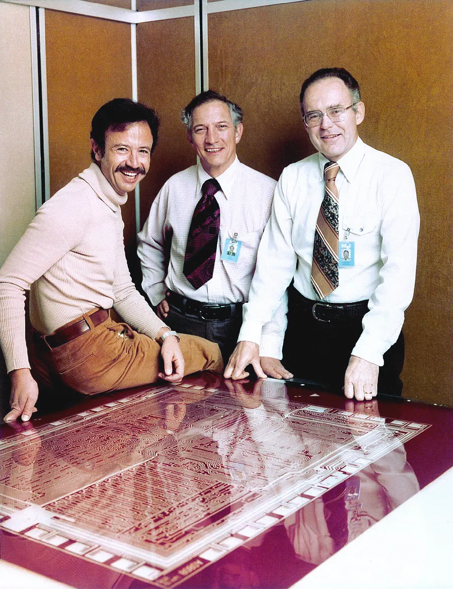 Andy Grove, Robert Noyce and Gordon Moore, Intel's three leaders, in 1978