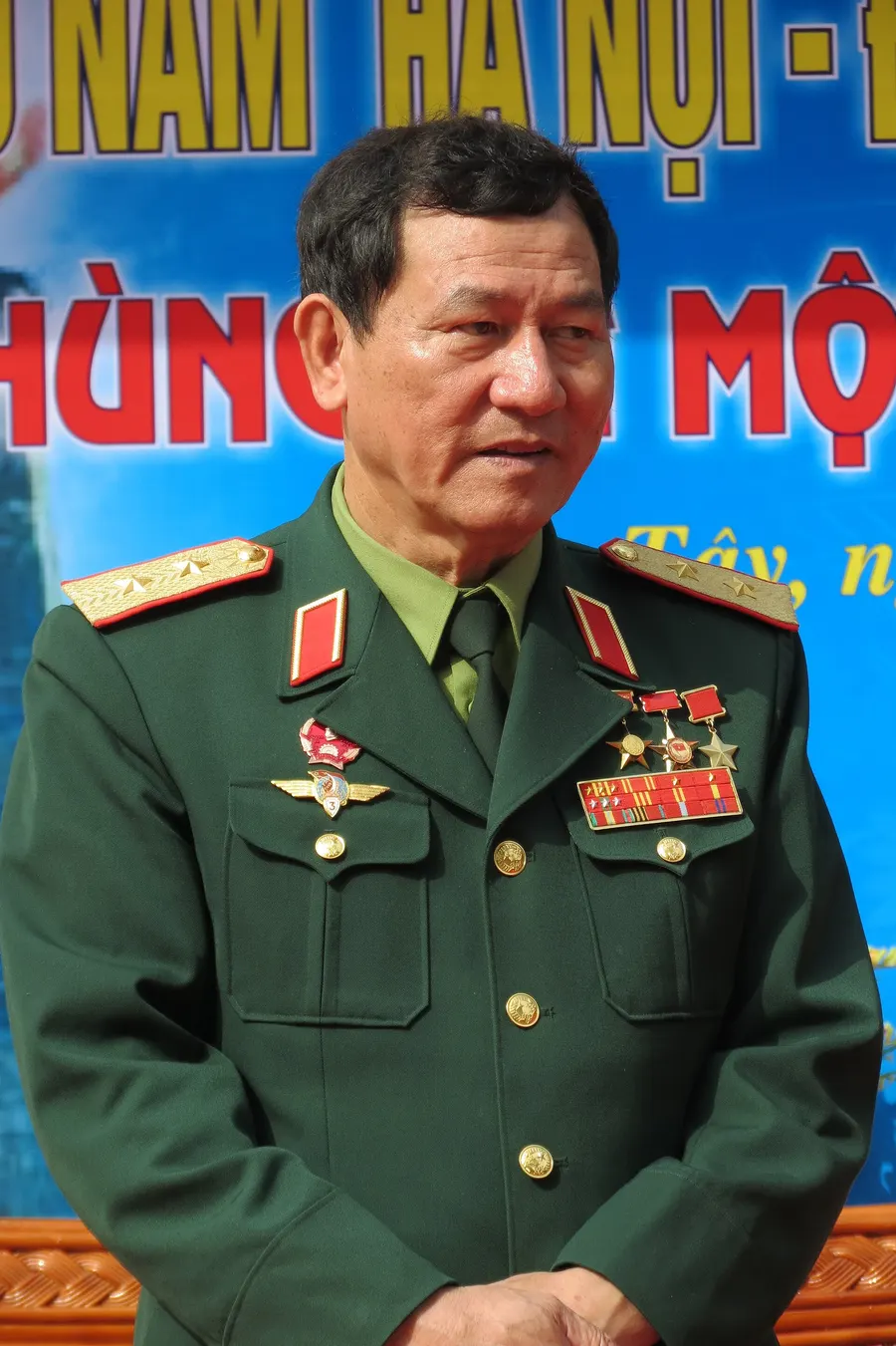 Phạm Tuân, who flew on Soyuz 37, photographed in later life in Vietnamese army uniform