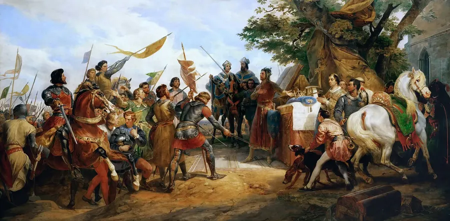 The Battle of Bouvines, painted by Horace Vernet in the 19th century for the palace of Versailles