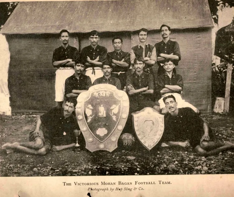 The Mohun Bagan team that won the IFA Shield in 1911