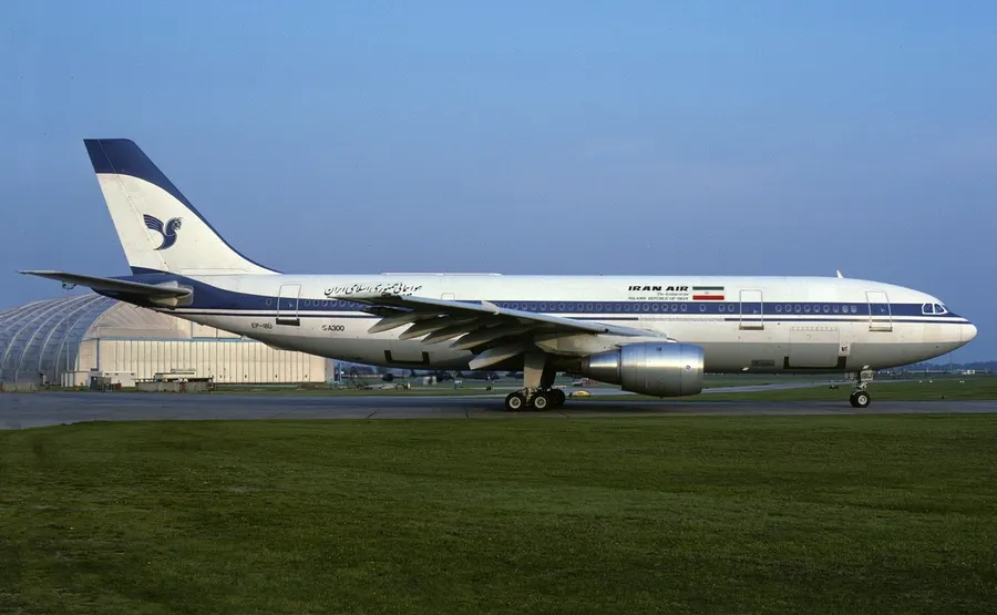 The Iran Air Airbus A300 lost as Flight 655, photographed in Germany in 1987