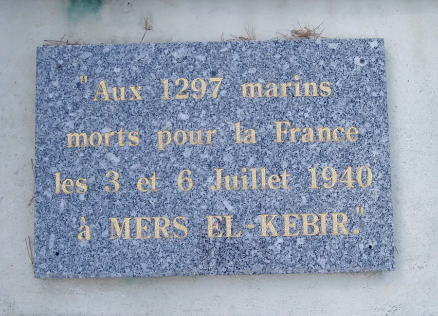 The memorial at Toulon to the 1,297 French sailors killed at Mers-el-Kébir on 3 and 6 July 1940