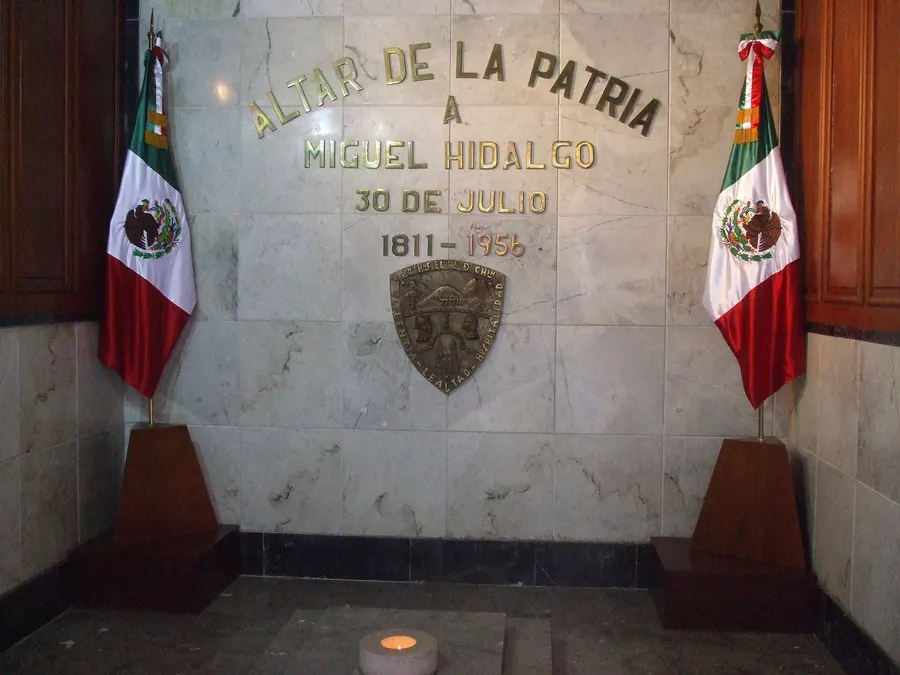 The Altar de la Patria in the Government Palace of Chihuahua, marking the place where Hidalgo was shot