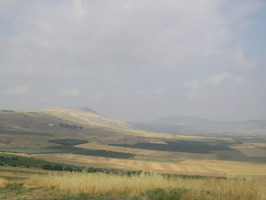 The hills at the Horns of Hattin, west of the Sea of Galilee, where the Crusader army made its last stand