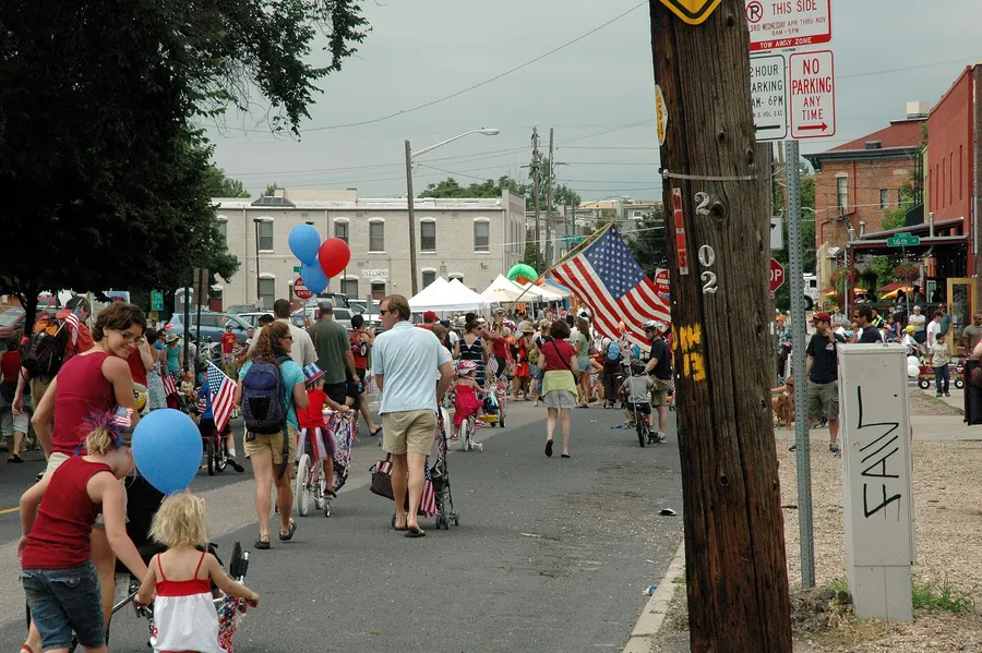 A Fourth of July street parade in Denver, Colorado