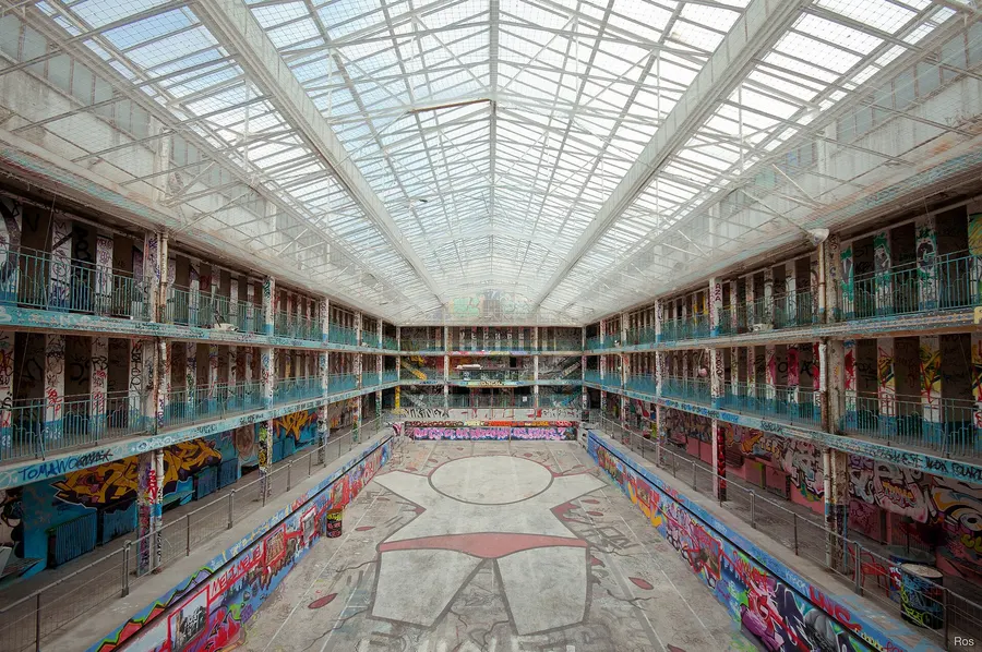 The Piscine Molitor in Paris, where the bikini was first shown, photographed while it stood empty and closed, before its restoration