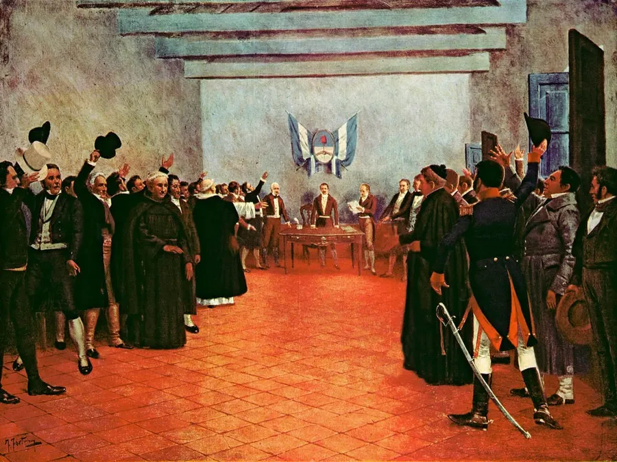 The Congress of Tucumán declaring independence in 1816, as imagined by the painter Francisco Fortuny