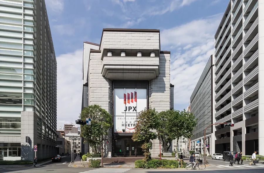 The Tokyo Stock Exchange building in Nihonbashi, Tokyo