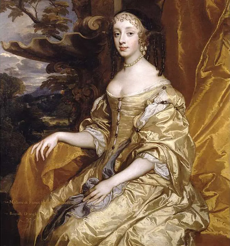 A portrait of Henrietta, Duchess of Orléans, sister of Charles II