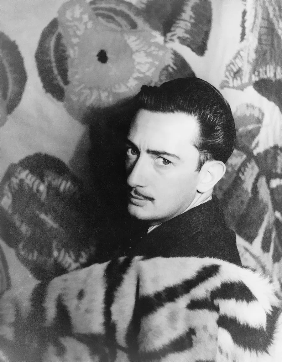 Salvador Dalí, who lectured at the exhibition, photographed by Carl Van Vechten in 1939
