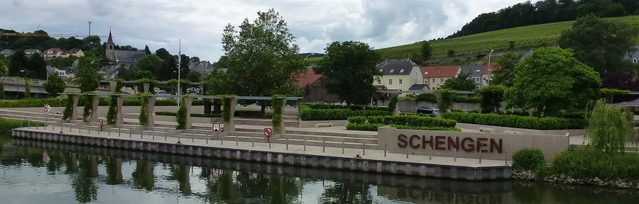 The riverside at Schengen, Luxembourg, on the Moselle where the agreement was signed