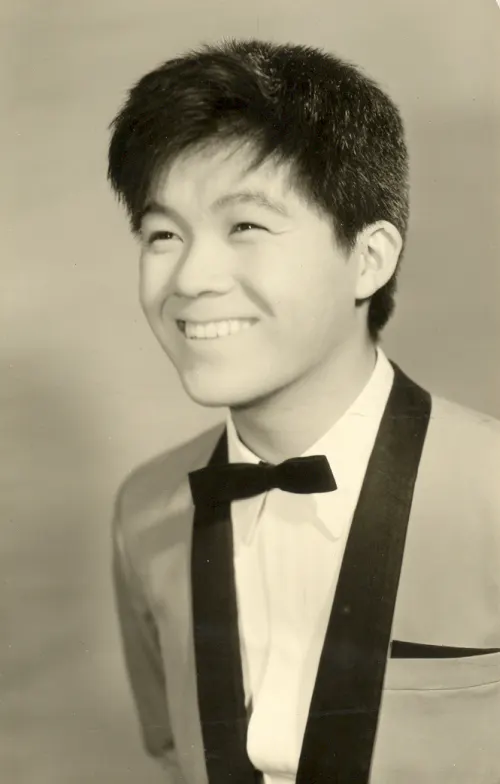 The Japanese singer Kyu Sakamoto in a publicity photograph