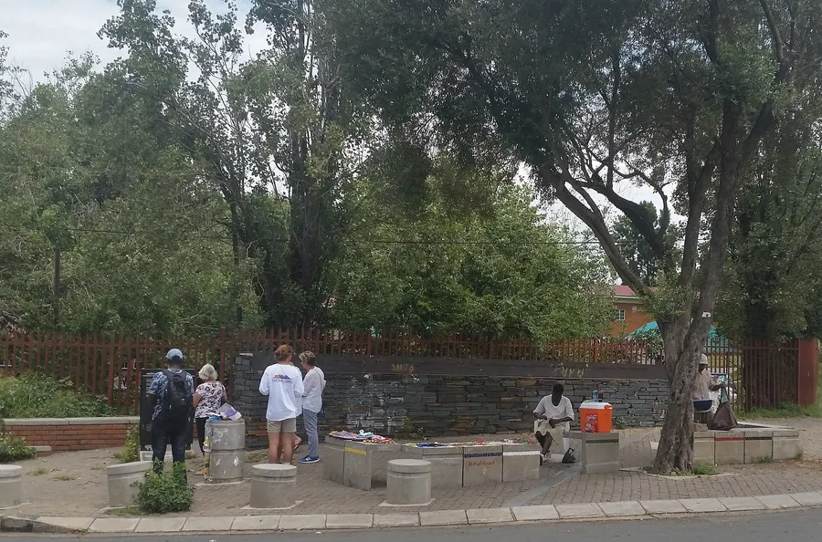 The site at the corner of Vilakazi and Moema Streets in Soweto where Hector Pieterson was shot, now a place of remembrance