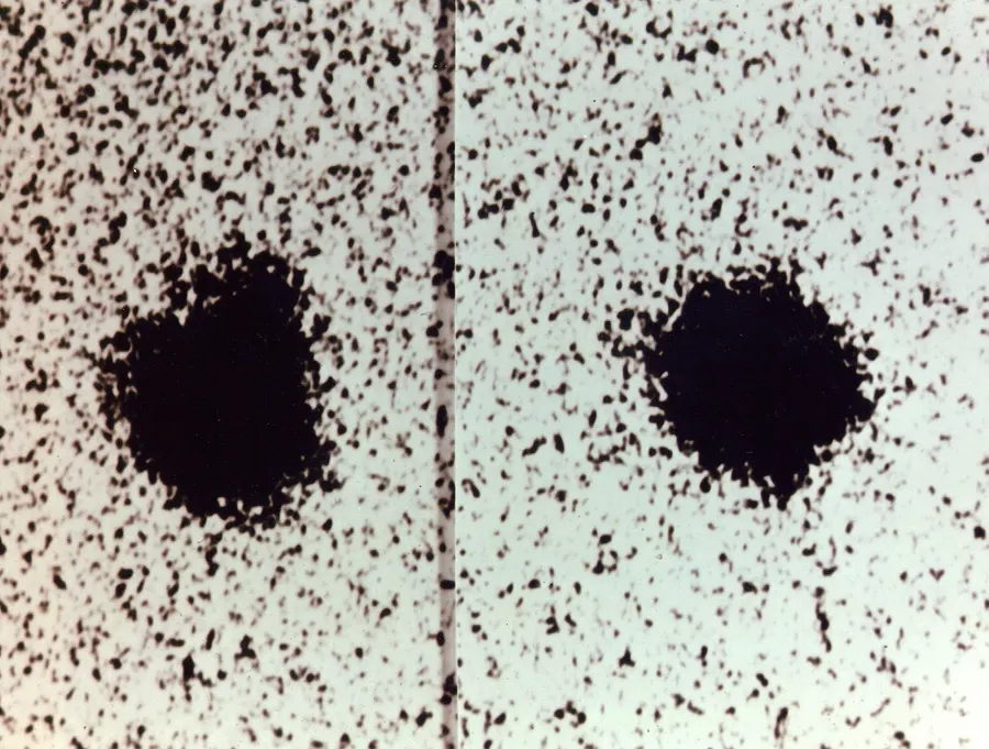 The US Naval Observatory photographs of 1978 in which Pluto appears with a bulge, revealing Charon