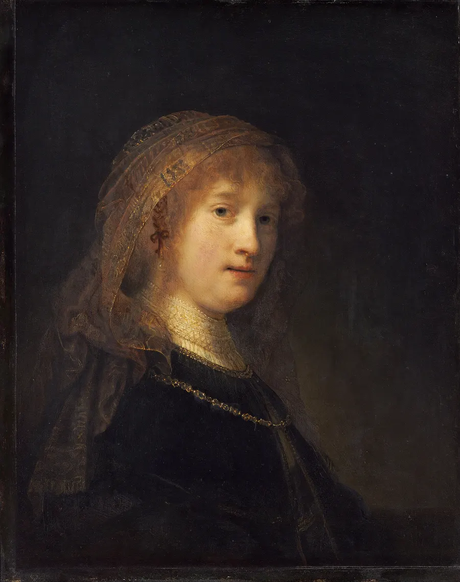 Saskia van Uylenburgh, painted by Rembrandt in a portrait probably begun soon after their marriage (National Gallery of Art, Washington)