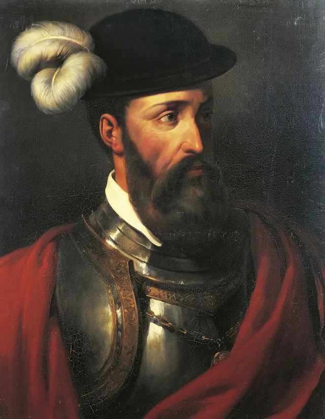 Francisco Pizarro in a 19th-century portrait by the French painter Amable-Paul Coutan