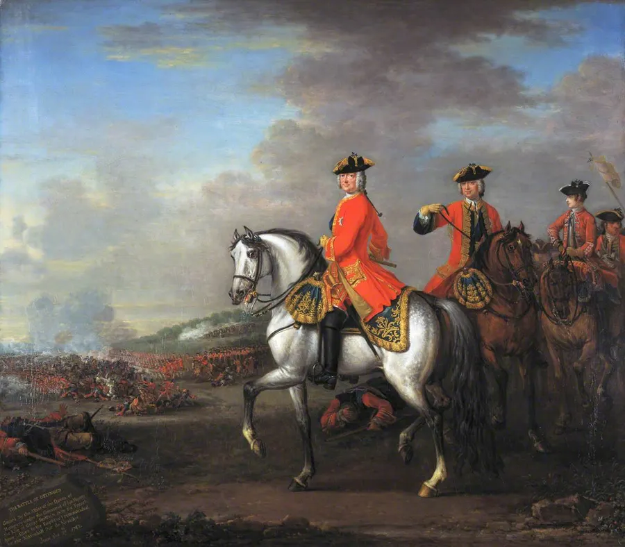 John Wootton's painting of George II on horseback at the Battle of Dettingen