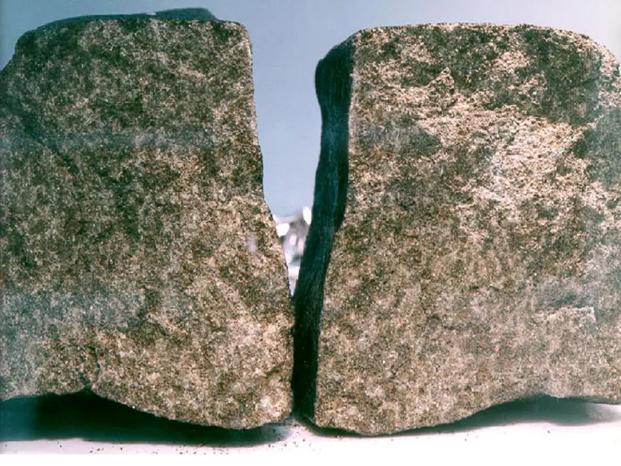 A fragment of the Nakhla meteorite, in a NASA photograph