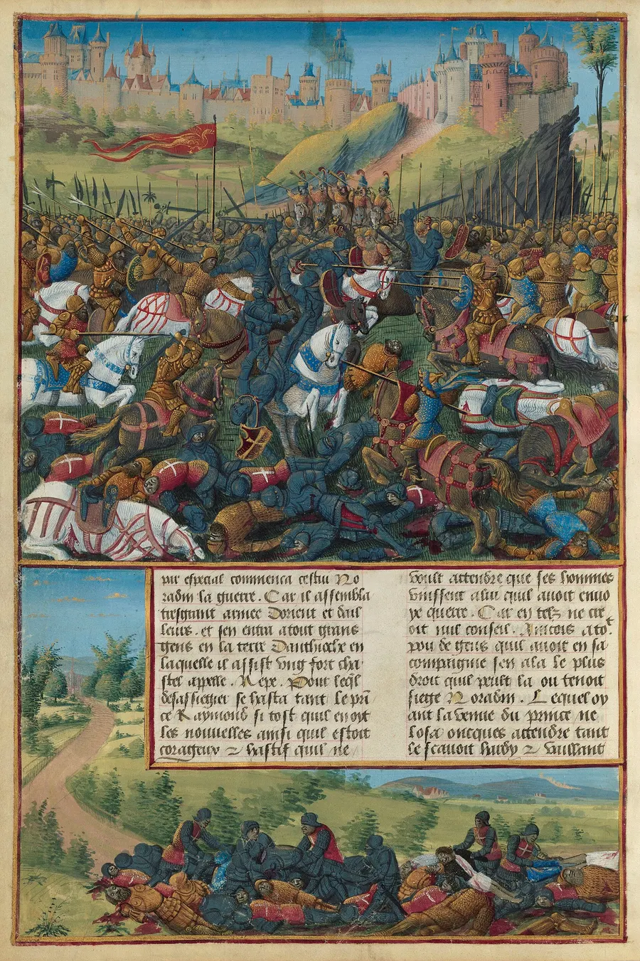 The Battle of Inab in a 15th-century French manuscript illumination by Jean Colombe