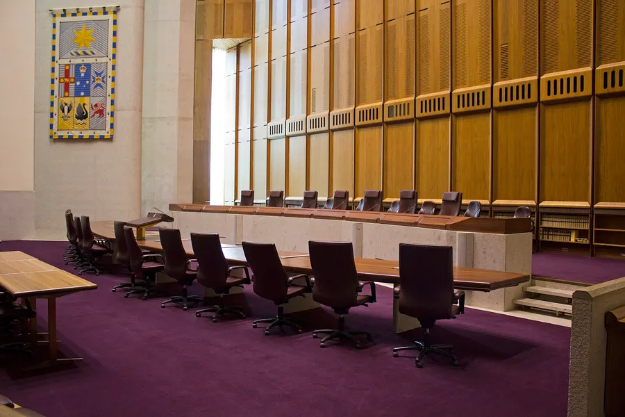 Courtroom 1 of the High Court of Australia in Canberra