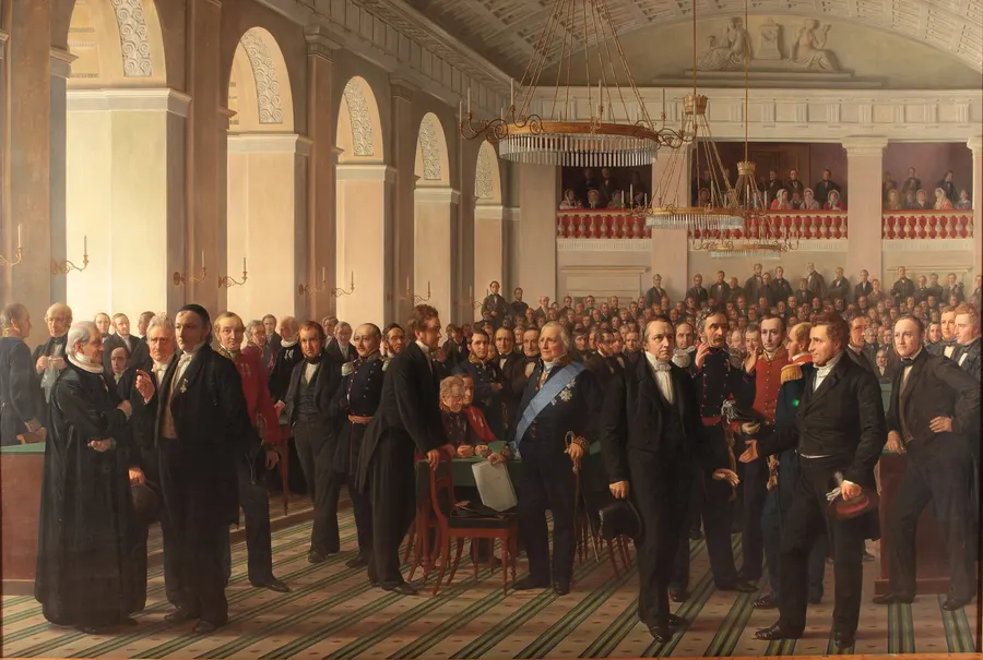 The Constituent Assembly of 1848-49, painted by Constantin Hansen