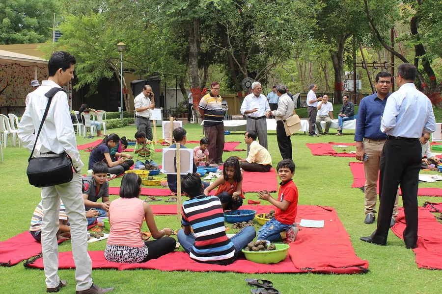 Children and families at a World Environment Day event in Bhopal, India