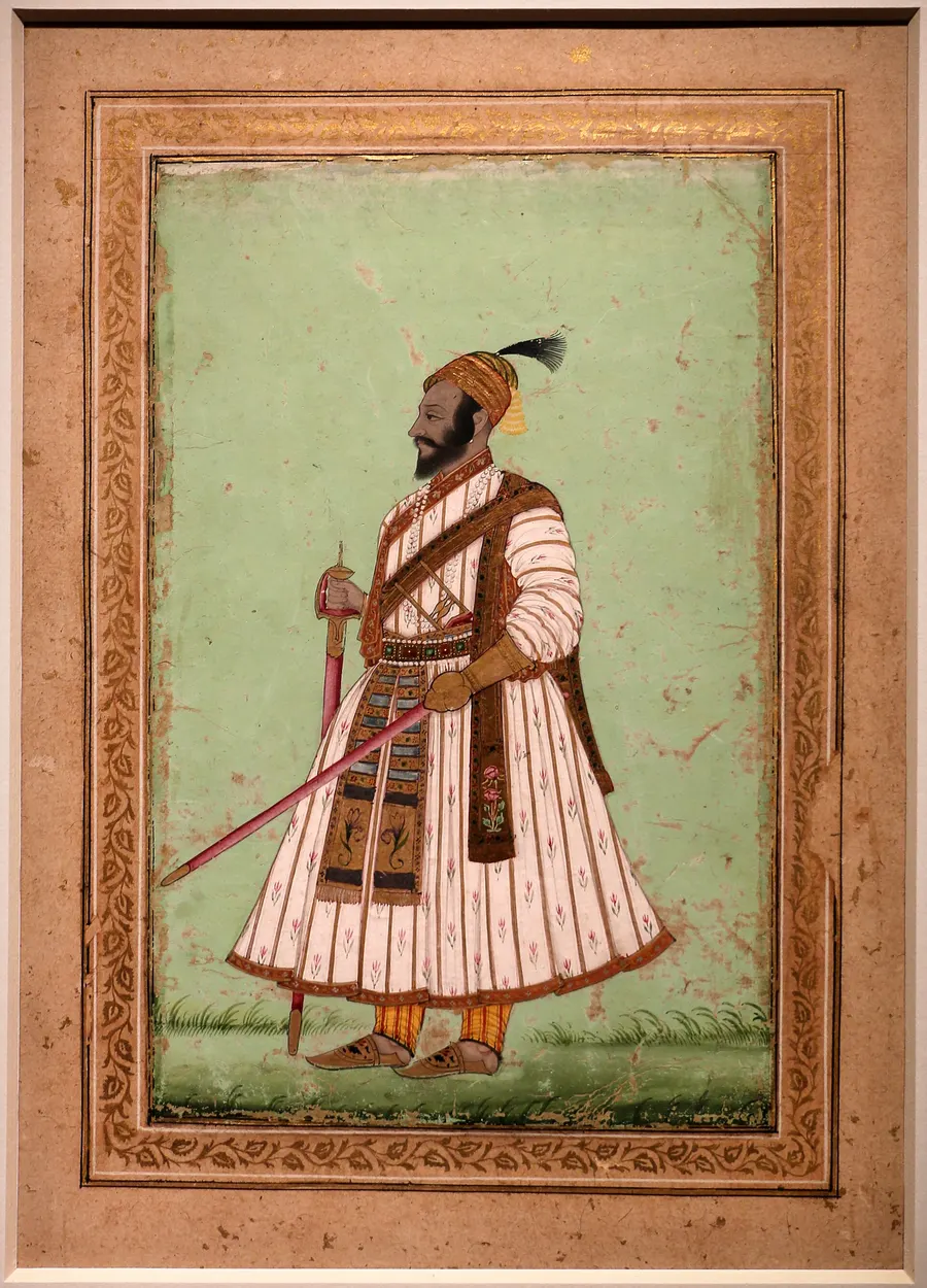 A portrait of Shivaji painted in the Deccan around 1675