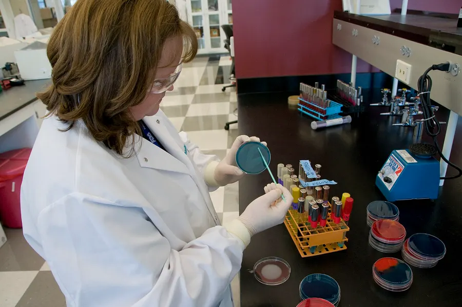 A scientist testing food samples in a US Food and Drug Administration laboratory