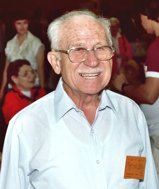 Clarence 'Ducky' Nash, the voice of Donald Duck, at San Diego Comic-Con in 1982