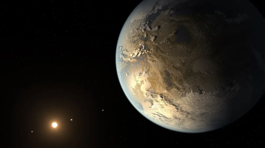 An artist's impression of Kepler-186f released by NASA on 17 April 2014.