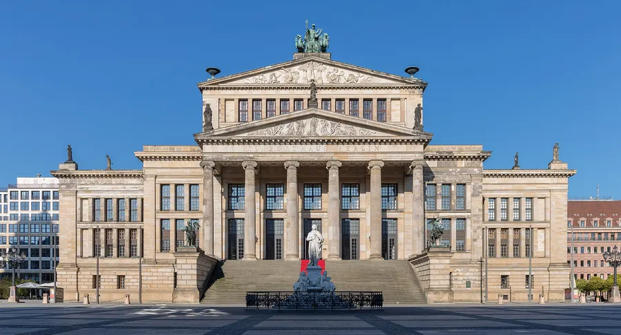The Konzerthaus on the Gendarmenmarkt in Berlin, called the Schauspielhaus in 1989.