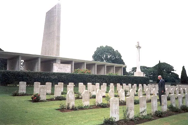 The war cemetery and memorial at Kranji, in the north of Singapore island.