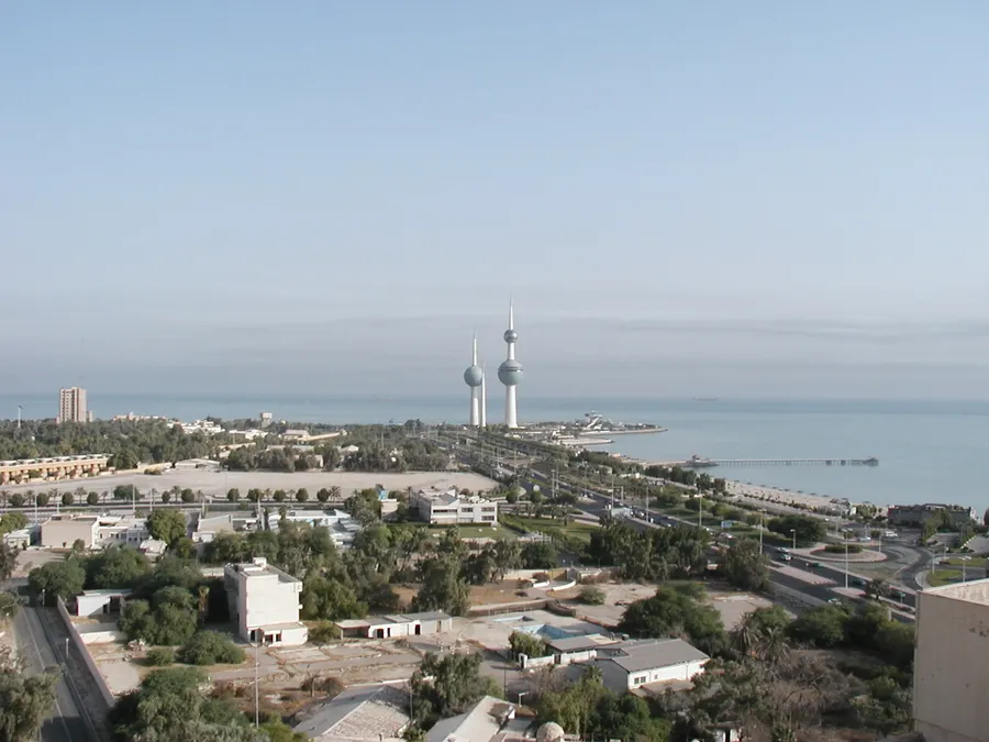 The Kuwait Towers on the waterfront of Kuwait City, 2004.